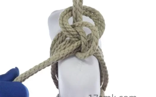 基础绳艺教程教学图解-20.麻绳（重力靴单柱缚）