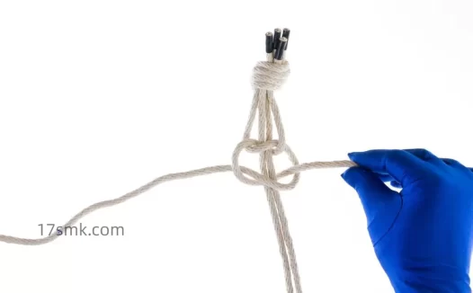 基础绳艺教程教学图解-9.麻绳（包芯平结）