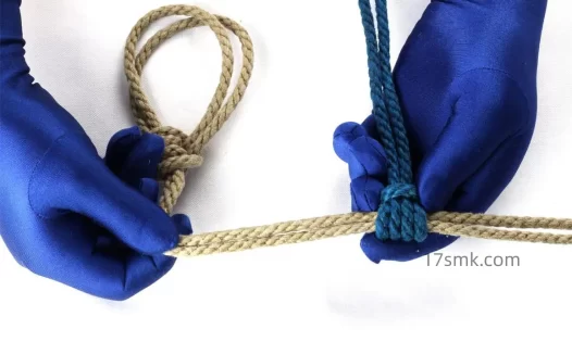 基础绳艺教程教学图解-17.麻绳（普鲁士锚）