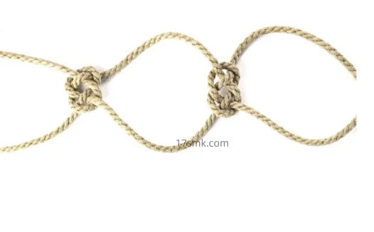 基础绳艺教程教学图解-8.麻绳(双钱结)