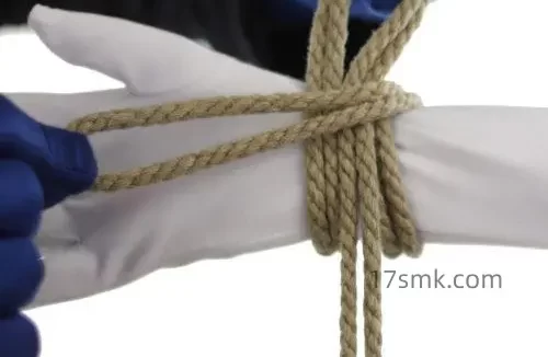 基础绳艺教程教学图解-12.麻绳（快速弓形线）