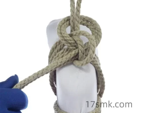 基础绳艺教程教学图解-20.麻绳（重力靴单柱缚）