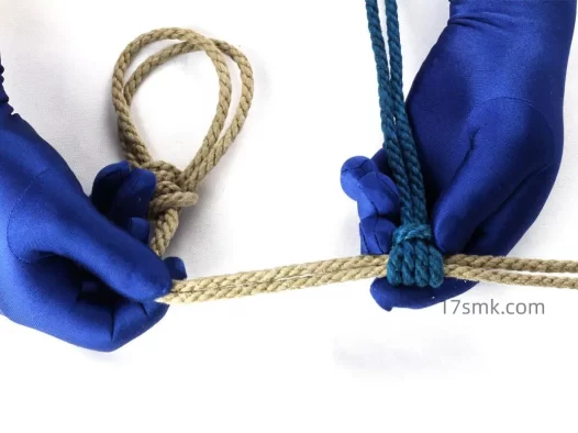 基础绳艺教程教学图解-17.麻绳（普鲁士锚）