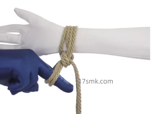 基础绳艺教程教学图解-14.麻绳（辫链单柱缚）