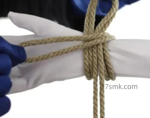 基础绳艺教程教学图解-12.麻绳（快速弓形线）